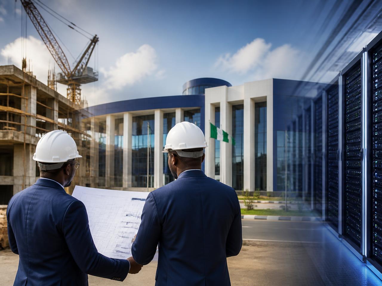 Modern Nigerian infrastructure and technology workspace